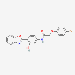 molecular formula C21H15BrN2O4 B6104858 N-[4-(1,3-benzoxazol-2-yl)-3-hydroxyphenyl]-2-(4-bromophenoxy)acetamide CAS No. 6002-22-8