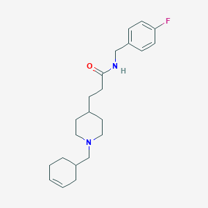 molecular formula C22H31FN2O B6104903 3-[1-(3-cyclohexen-1-ylmethyl)-4-piperidinyl]-N-(4-fluorobenzyl)propanamide 