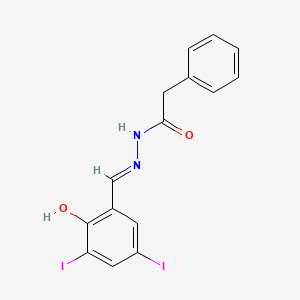 molecular formula C15H12I2N2O2 B6104950 N'-[(E)-(2-hydroxy-3,5-diiodophenyl)methylidene]-2-phenylacetohydrazide 