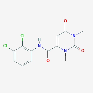 molecular formula C13H11Cl2N3O3 B6104957 N-(2,3-dichlorophenyl)-1,3-dimethyl-2,6-dioxo-1,2,3,6-tetrahydropyrimidine-4-carboxamide 