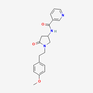 molecular formula C19H21N3O3 B6104984 N-{1-[2-(4-methoxyphenyl)ethyl]-5-oxo-3-pyrrolidinyl}nicotinamide 