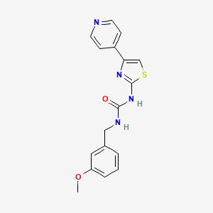 molecular formula C17H16N4O2S B610500 1-(3-甲氧基苄基)-3-(4-(吡啶-4-基)噻唑-2-基)脲 CAS No. 1342276-76-9