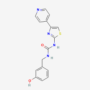 molecular formula C16H14N4O2S B610501 1-(3-羟基苄基)-3-(4-(吡啶-4-基)噻唑-2-基)脲 CAS No. 1342278-01-6