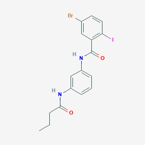 molecular formula C17H16BrIN2O2 B6105029 5-bromo-N-[3-(butanoylamino)phenyl]-2-iodobenzamide 