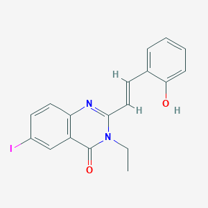 3-ethyl-2-[2-(2-hydroxyphenyl)vinyl]-6-iodo-4(3H)-quinazolinone