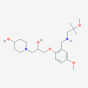 1-[2-hydroxy-3-(4-methoxy-2-{[(2-methoxy-2-methylpropyl)amino]methyl}phenoxy)propyl]-4-piperidinol