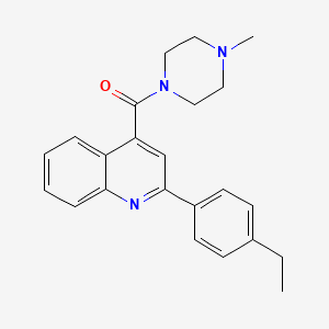 molecular formula C23H25N3O B6105103 2-(4-Ethylphenyl)-4-(4-methylpiperazine-1-carbonyl)quinoline 