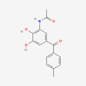 molecular formula C22H23NO10 B610518 乙酰胺，N-(2,3-二羟基-5-(4-甲基苯甲酰)苯基)- CAS No. 254912-16-8