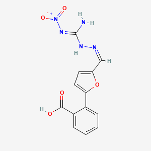 2-[5-[(Z)-[[(E)-N'-nitrocarbamimidoyl]hydrazinylidene]methyl]furan-2-yl]benzoic acid