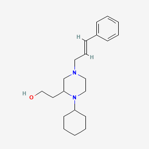 2-{1-cyclohexyl-4-[(2E)-3-phenyl-2-propen-1-yl]-2-piperazinyl}ethanol