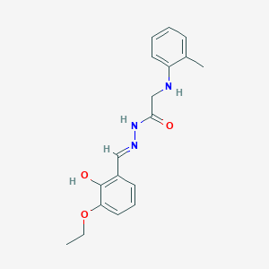 N'-(3-ethoxy-2-hydroxybenzylidene)-2-[(2-methylphenyl)amino]acetohydrazide