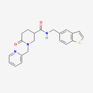 N-(1-benzothien-5-ylmethyl)-6-oxo-1-(2-pyridinylmethyl)-3-piperidinecarboxamide