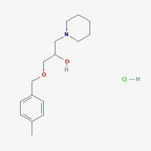 molecular formula C16H26ClNO2 B6105555 1-[(4-Methylphenyl)methoxy]-3-piperidin-1-ylpropan-2-ol;hydrochloride 