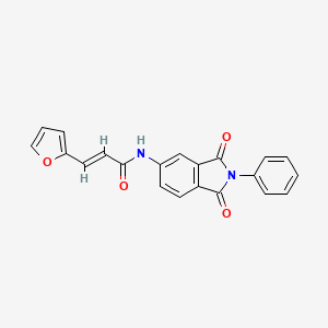 N-(1,3-dioxo-2-phenyl-2,3-dihydro-1H-isoindol-5-yl)-3-(2-furyl)acrylamide