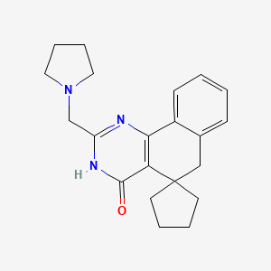 2-(pyrrolidin-1-ylmethyl)spiro[3,6-dihydrobenzo[h]quinazoline-5,1'-cyclopentane]-4-one