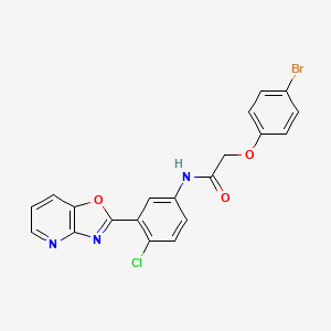 2-(4-Bromophenoxy)-N-(4-chloro-3-{[1,3]oxazolo[4,5-B]pyridin-2-YL}phenyl)acetamide