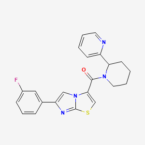 6-(3-fluorophenyl)-3-{[2-(2-pyridinyl)-1-piperidinyl]carbonyl}imidazo[2,1-b][1,3]thiazole