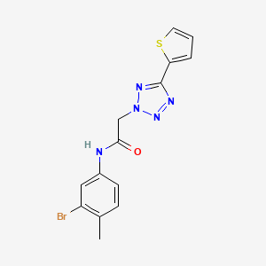 molecular formula C14H12BrN5OS B6105722 N-(3-bromo-4-methylphenyl)-2-[5-(2-thienyl)-2H-tetrazol-2-yl]acetamide 