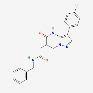 N-benzyl-2-[3-(4-chlorophenyl)-5-oxo-6,7-dihydro-4H-pyrazolo[1,5-a]pyrimidin-6-yl]acetamide