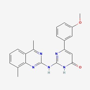 molecular formula C21H19N5O2 B6105742 2-[(4,8-dimethylquinazolin-2-yl)amino]-6-(3-methoxyphenyl)pyrimidin-4(3H)-one 