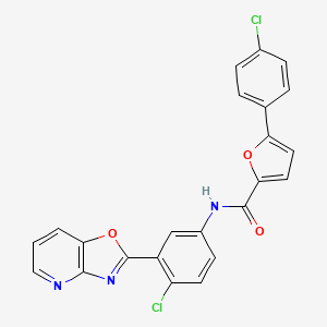 N-(4-chloro-3-[1,3]oxazolo[4,5-b]pyridin-2-ylphenyl)-5-(4-chlorophenyl)-2-furamide