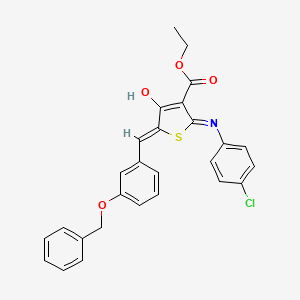 ethyl (5Z)-5-[3-(benzyloxy)benzylidene]-2-[(4-chlorophenyl)amino]-4-oxo-4,5-dihydrothiophene-3-carboxylate