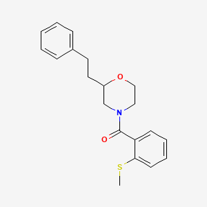 molecular formula C20H23NO2S B6105775 4-[2-(methylthio)benzoyl]-2-(2-phenylethyl)morpholine 