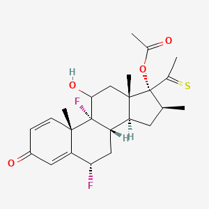 molecular formula C24H30F2O4S B610579 17-甲硫羰基-6,9-二氟-11,17-二羟基-16-甲基雄烷-1,4-二烯-3-酮 17-乙酸酯 CAS No. 125709-03-7
