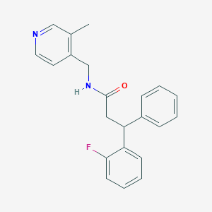 3-(2-fluorophenyl)-N-[(3-methyl-4-pyridinyl)methyl]-3-phenylpropanamide