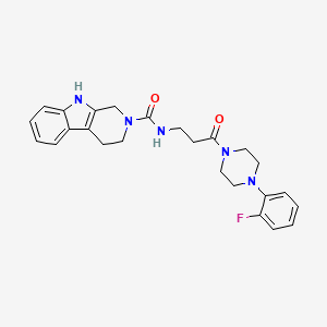 N-{3-[4-(2-fluorophenyl)piperazin-1-yl]-3-oxopropyl}-1,3,4,9-tetrahydro-2H-beta-carboline-2-carboxamide