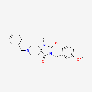 8-(3-cyclohexen-1-ylmethyl)-1-ethyl-3-(3-methoxybenzyl)-1,3,8-triazaspiro[4.5]decane-2,4-dione