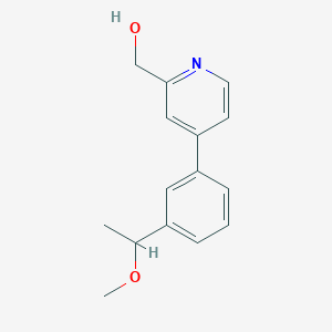 {4-[3-(1-methoxyethyl)phenyl]-2-pyridinyl}methanol