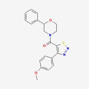 [4-(4-Methoxyphenyl)-1,2,3-thiadiazol-5-yl](2-phenylmorpholin-4-yl)methanone