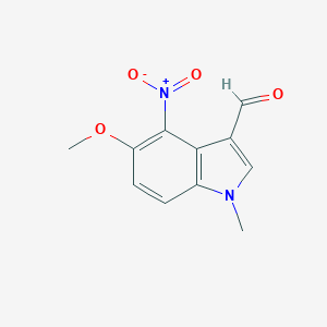 molecular formula C11H10N2O4 B061059 5-甲氧基-1-甲基-4-硝基吲哚-3-甲醛 CAS No. 191846-76-1
