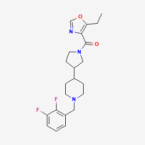 1-(2,3-difluorobenzyl)-4-{1-[(5-ethyl-1,3-oxazol-4-yl)carbonyl]-3-pyrrolidinyl}piperidine