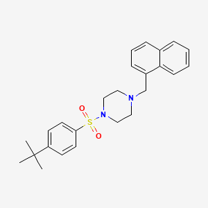 molecular formula C25H30N2O2S B6105960 1-{[4-(TERT-BUTYL)PHENYL]SULFONYL}-4-(1-NAPHTHYLMETHYL)PIPERAZINE 