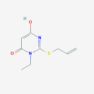 molecular formula C9H12N2O2S B6105981 2-(Allylthio)-3-ethyl-6-hydroxypyrimidin-4(3H)-one 