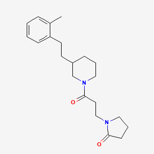 1-(3-{3-[2-(2-methylphenyl)ethyl]-1-piperidinyl}-3-oxopropyl)-2-pyrrolidinone