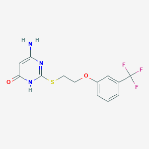 molecular formula C13H12F3N3O2S B6106007 6-amino-2-({2-[3-(trifluoromethyl)phenoxy]ethyl}thio)-4-pyrimidinol 