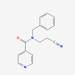 molecular formula C16H15N3O B6106008 N-benzyl-N-(2-cyanoethyl)isonicotinamide 