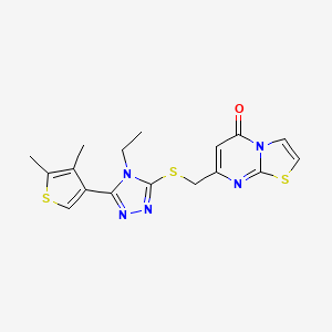 molecular formula C17H17N5OS3 B6106030 7-({[5-(4,5-DIMETHYL-3-THIENYL)-4-ETHYL-4H-1,2,4-TRIAZOL-3-YL]SULFANYL}METHYL)-5H-[1,3]THIAZOLO[3,2-A]PYRIMIDIN-5-ONE 