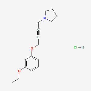 molecular formula C16H22ClNO2 B6106031 1-[4-(3-ethoxyphenoxy)but-2-yn-1-yl]pyrrolidine hydrochloride 