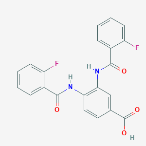 3,4-bis[(2-fluorobenzoyl)amino]benzoic acid