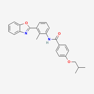 molecular formula C25H24N2O3 B6106042 N-[3-(1,3-benzoxazol-2-yl)-2-methylphenyl]-4-isobutoxybenzamide 