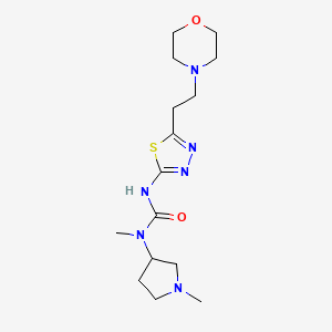 molecular formula C15H26N6O2S B6106060 1-Methyl-1-(1-methylpyrrolidin-3-yl)-3-[5-(2-morpholin-4-ylethyl)-1,3,4-thiadiazol-2-yl]urea 