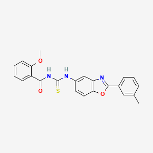 2-methoxy-N-({[2-(3-methylphenyl)-1,3-benzoxazol-5-yl]amino}carbonothioyl)benzamide