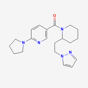 molecular formula C20H27N5O B6106102 5-({2-[2-(1H-pyrazol-1-yl)ethyl]-1-piperidinyl}carbonyl)-2-(1-pyrrolidinyl)pyridine 