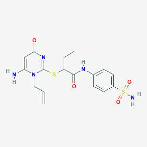 2-[(1-allyl-6-amino-4-oxo-1,4-dihydro-2-pyrimidinyl)thio]-N-[4-(aminosulfonyl)phenyl]butanamide