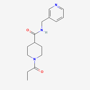 molecular formula C15H21N3O2 B6106110 1-propionyl-N-(3-pyridinylmethyl)-4-piperidinecarboxamide 