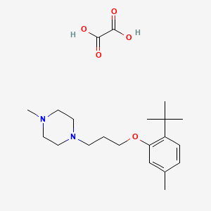 molecular formula C21H34N2O5 B6106131 1-[3-(2-Tert-butyl-5-methylphenoxy)propyl]-4-methylpiperazine;oxalic acid 